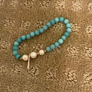 white blue and gold bracelet never worn